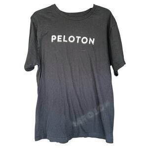 PELOTON black tee t-shirt exercise workout sz XL